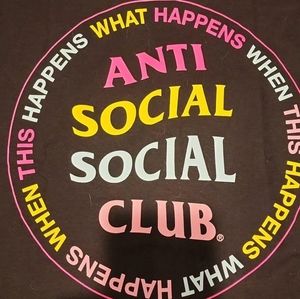Anti social social club t shirt large